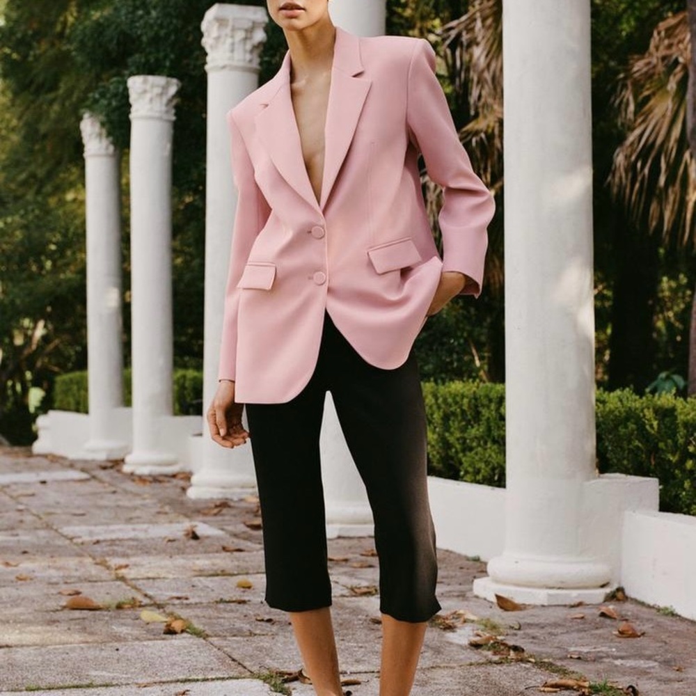 NWT ZARA LONG STRAIGHT CUT BLAZER IN SIZE MEDIUM
